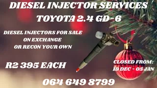 Toyota 2.4 Gd-6 Diesel Injectors With Washers For Sale On Exchange Or Recon Your Own