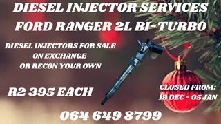 Ford Ranger 2l Bi-turbo Diesel Injectors With Washers For Sale On Exchange