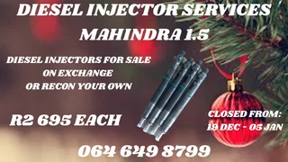 Mahindra 1.5 Diesel Injectors With Washers For Sale On Exchange Warranty Included