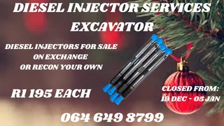 Excavator Diesel Injectors With Washers For Sale Or Recon Your Own Warranty Included