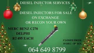 Merc Benz C270 Delphi Diesel Injectors With Washers For Sale On Exchange Warranty Included