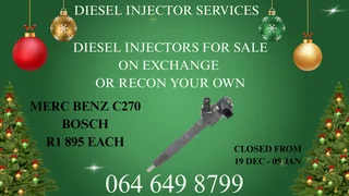 Merc Benz C270 Bosch Diesel Injectors With Washers For Sale Or Recon Your Own Warranty Included