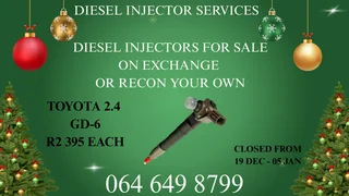 Toyota 2.4 Gd-6 Diesel Injectors For Sale On Exchange With Copper Washers And Warranty