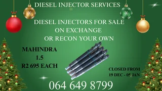 Mahindra 1.5 Diesel Injectors For Sale Or Recon Your Own With 6 Months Warranty