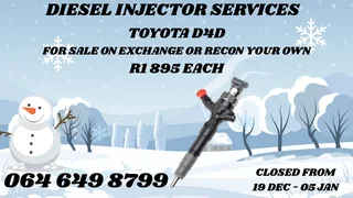 Toyota D4d Diesel Injectors With Washers For Sale On Exchange