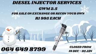 Gwm 2.5 Diesel Injectors For Sale On Exchange 6 Months Warranty Included