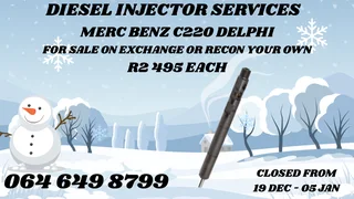 Merc Benz C220 Delphi Diesel Injectors With Washer For Sale On Exchange Or Recon Your Own Warranty