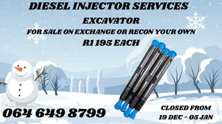 Excavator Diesel Injectors For Sale Or Recon Your Own