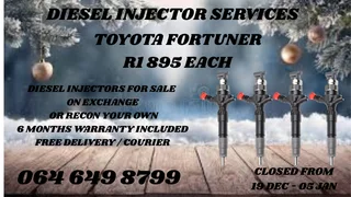 Toyota Fortuner Diesel Injectors For Sale On Exchange Or Recon Your Own Washers And Warranty Incl