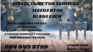 Mazda Bt50 Diesel Injectors With Washers For Sale On Exchange Or Recon Your Own Warranty Included