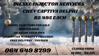 Chev Captiva Delphi Diesel Injectors With Washers For Sale Or Recon Your Own