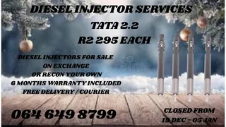 Tata 2.2 Diesel Injectors For Sale On Exchange Washers And Warranty Included