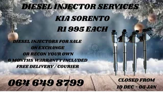 We Can Recon Your Kia Sorento Diesel Injectors Warranty Included