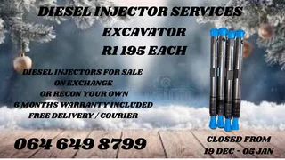 Let Us Recon Your Excavator Diesel Injectors Washers Included