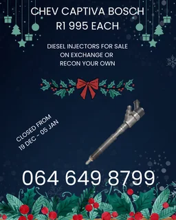 Chev Captiva Bosch Diesel Injectors With Washers For Sale On Exchange Or Recon Your Own