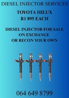 We Can Recon Your Toyota Hilux Diesel Injectors Warranty Included