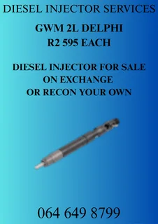 Gwm 2l Delphi Diesel Injectors For Sale Warranty Included