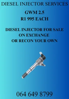 Gwm 2.5 Diesel Injectors For Sale On Exchange Washers And Warranty Included