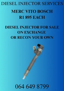 Merc Vito Bosch Diesel Injectors With Washers For Sale On Exchange Or Recon Your Own Warranty Incl