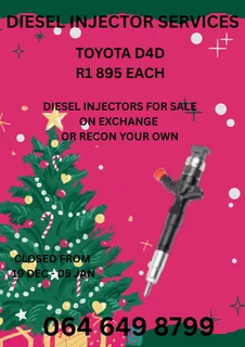 Toyota D4d Diesel Injectors For Sale On Exchange Washers And Warranty Included