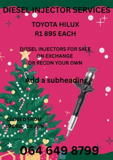 Toyota Hilux Diesel Injectors For Sale Or Recon Your Own Washers And Warranty Included