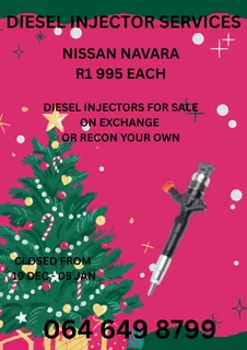 Nissan Navara Diesel Injectors With Washers For Sale Or Recon Your Own