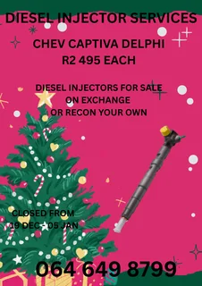 Let Us Recon Your Chev Captiva Delphi Diesel Injectors Warranty Included