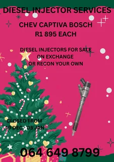 Let Us Recon Your Chev Captiva Bosch Diesel Injectors Washers And Warranty Included