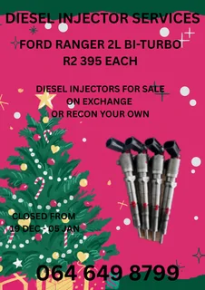 Let Us Recon Your Ford Ranger 2l Bi-turbo Diesel Injectors Copper Washers And Warranty Included