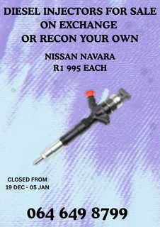 Nissan Navara Diesel Injectors For Sale On Exchange Copper Washers And Warranty Included