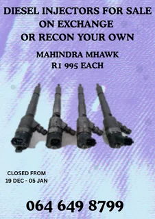 We Can Recon Your Mahindra Mhawk Diesel Injectors
