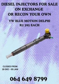 Let Us Recon Your Vw Blue Motion Delphi Diesel Injectors 6 Months Warranty Included