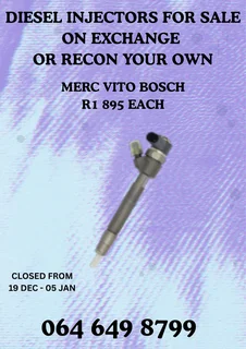 Recon Your Merc Vito Bosch Diesel Injectors