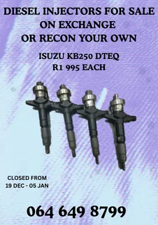 Isuzu Kb250 Dteq Diesel Injectors For Sale On Exchange With Washers And Warranty