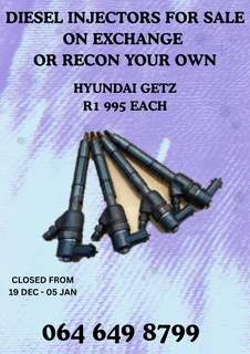 Hyundai Getz Diesel Injectors For Sale Or Recon Your Own