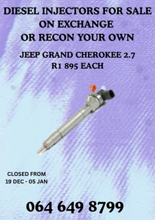 Jeep Grand Cherokee 2.7 Diesel Injectors With Washers For Sale On Exchange Or Recon Your Own Warrant