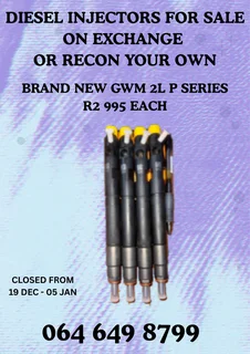 Brand New Gwm 2l P Series Diesel Injectors With Washers For Sale On Exchange Warranty Included