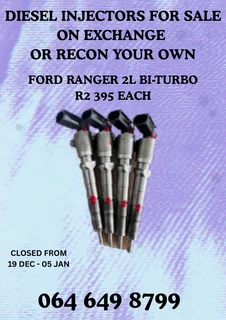 Ford Ranger 2l Bi-turbo Diesel Injectors With Washers For Sale Or Recon Your Own
