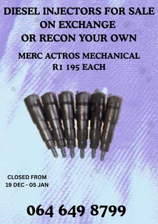 We Can Recon Your Merc Actros Mechanical Diesel Injectors