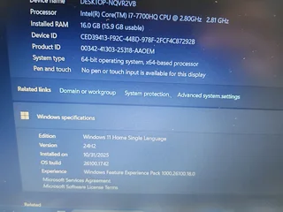 GAMING 7TH GEN CORE I7 HP PAVILION 15 LAPTOP 16GB  RAM 256NVME 1TB R6500