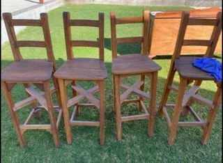 Wooden bar stools
