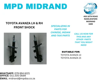 Toyota Avanza 13 & 15 - LH & RH Front Shock