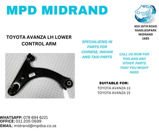 Toyota Avanza 13 & 15 - LH Lower Control Arm
