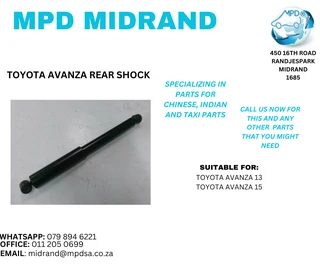 Toyota Avanza 13 & 15 - Rear Shock