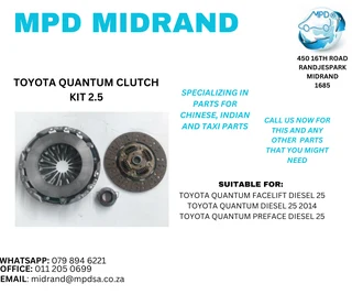 Toyota Quantum - Clutch Kit 2.5