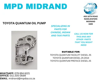 Toyota Quantum - Oil Pump