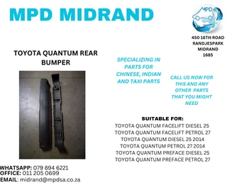 Toyota Quantum - Rear Bumper