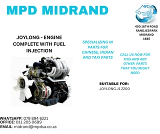 Joylong - Engine Complete With Fuel Injection