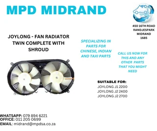 Joylong - Fan radiator Twin Complete With Shroud