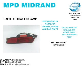 Hafei - RH Rear Fog Lamp